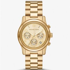 Large Gold Runway Michael Kors Watch